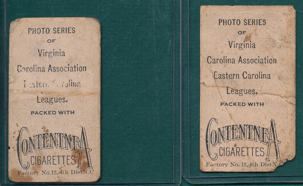 1910 T209 Foltz & Tydeman, Lot of (2), Contentnea Cigarettes *Photo Series*