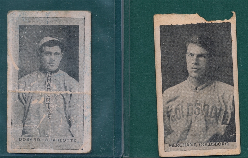 1910 T209 Dobard & Merchant, Lot of (2), Contentnea Cigarettes *Photo Series*