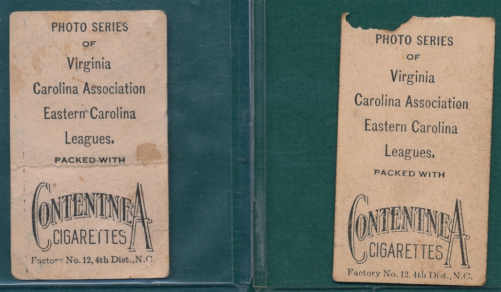 1910 T209 Dobard & Merchant, Lot of (2), Contentnea Cigarettes *Photo Series*