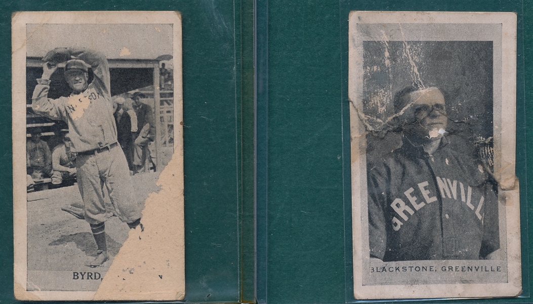 1910 T209 Byrd & Blackstone, Lot of (2), Contentnea Cigarettes *Photo Series*