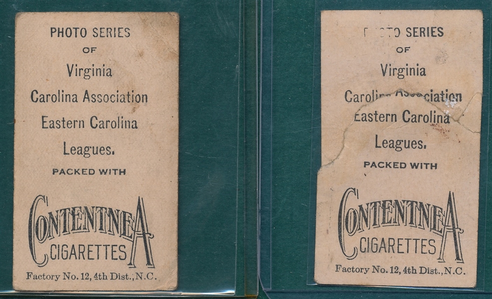 1910 T209 Byrd & Blackstone, Lot of (2), Contentnea Cigarettes *Photo Series*