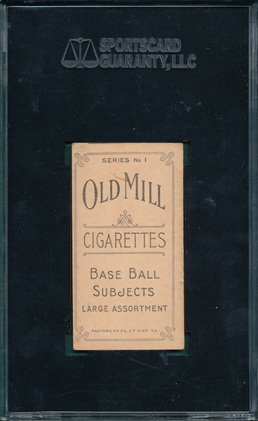 1910 T210-1 Sweeney Old Mill Cigarettes SGC 60