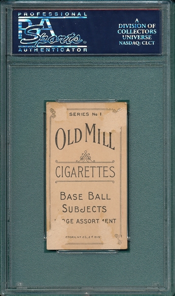 1910 T210-1 Eubanks Old Mill Cigarettes PSA 1