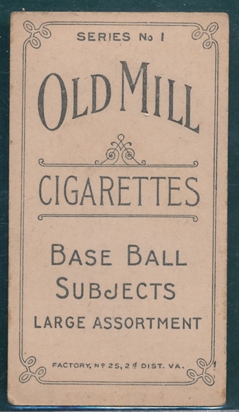 1910 T210-1 Bensen Old Mill Cigarettes 