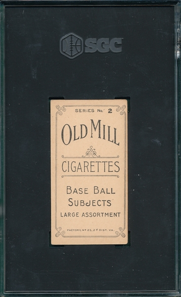 1910 T210-2 Landgraff Old Mill Cigarettes SGC Authentic