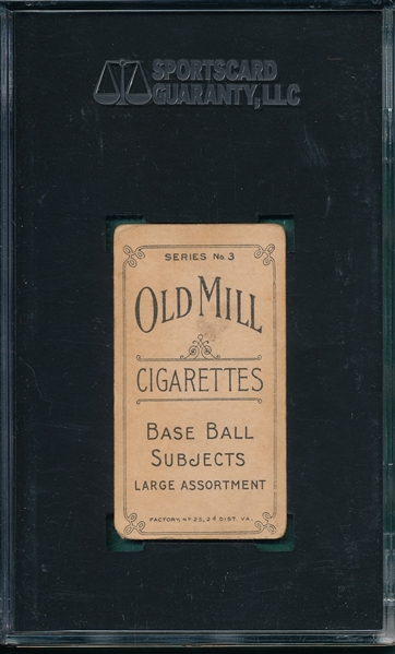 1910 T210-3 Barenkemp, Old Mill Cigarettes SGC 40