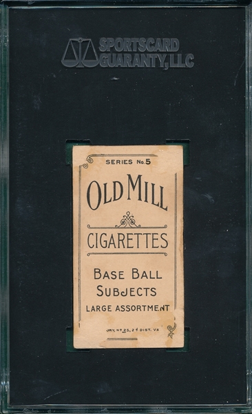 1910 T210-5 Wysong Old Mill Cigarettes SGC 10