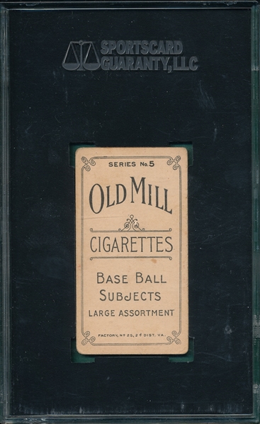 1910 T210-5 Reis Old Mill Cigarettes SGC 55