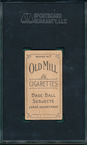 1910 T210-7 Hyames Old Mill Cigarettes SGC 20