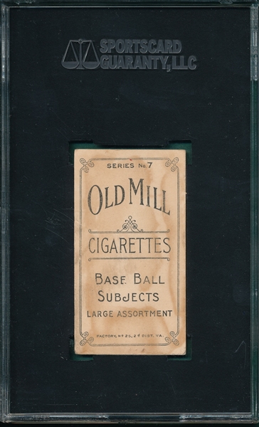 1910 T210-7 Bonner Old Mill Cigarettes SGC 30