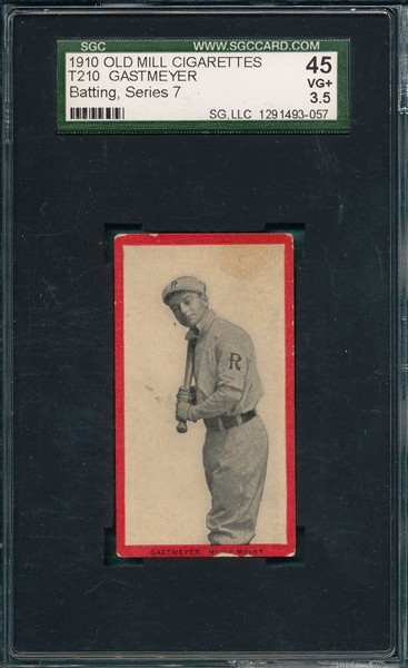 1910 T210-7 Gastmeyer, Batting, Old Mill Cigarettes SGC 45