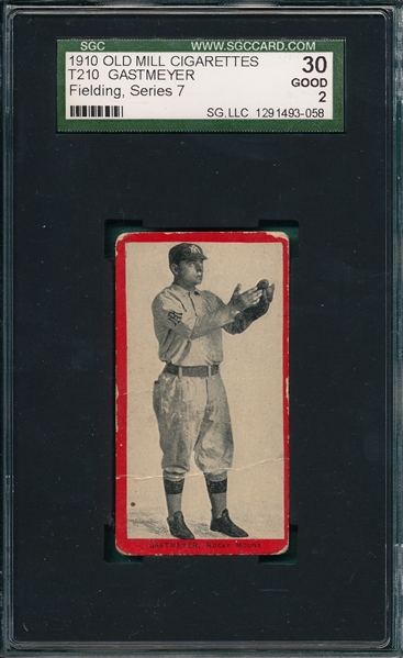 1910 T210-7 Gastmeyer, Fielding, Old Mill Cigarettes SGC 30