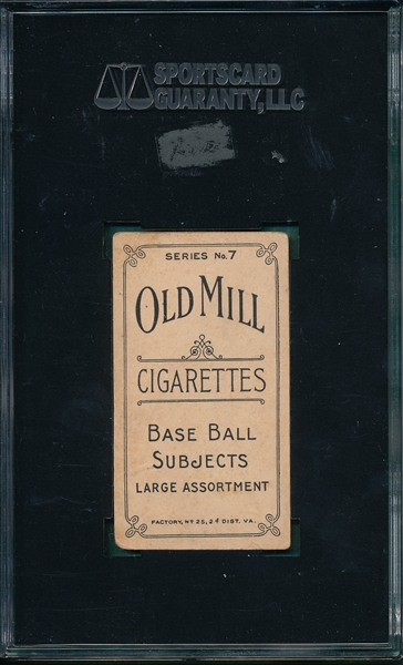 1910 T210-7 Simmons Old Mill Cigarettes SGC 30