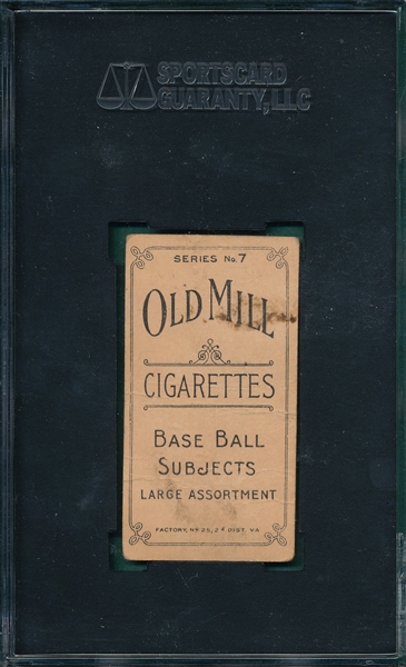 1910 T210-7 Mills Old Mill Cigarettes SGC 30