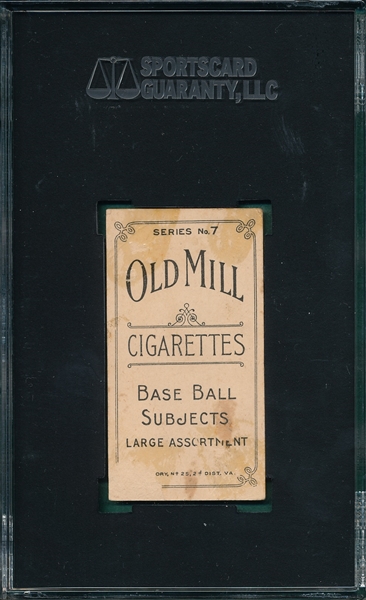 1910 T210-7 Noval Old Mill Cigarettes SGC 20