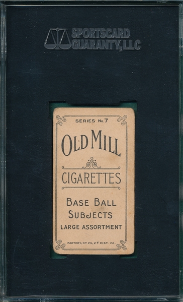 1910 T210-7 Schumaker Old Mill Cigarettes SGC 30