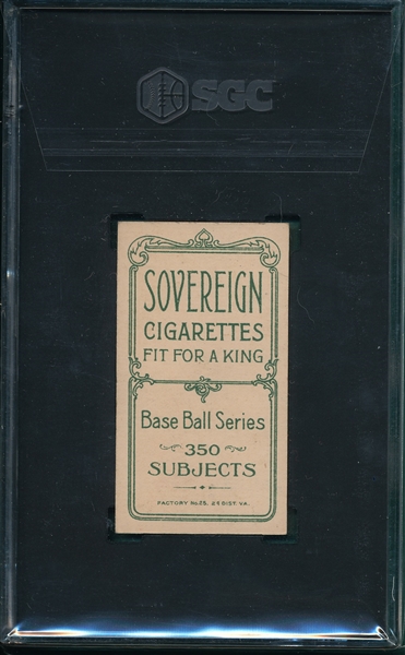 1909-1911 T206 Abbatacchio, Brown, Sovereign Cigarettes SGC 5.5