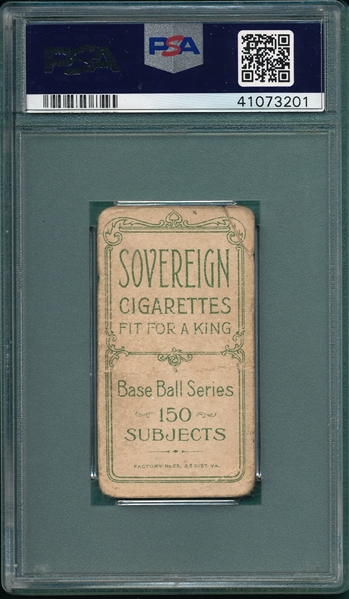 1909-1911 T206 Leifeld, Pitching, Sovereign Cigarettes PSA 1