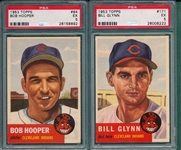 1953 Topps #171 Glynn & #84 Hooper, Lot of (2) PSA 5