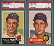 1953 Topps #194 Kazak & #201 LaPalme, Lot of (2) PSA 5.5