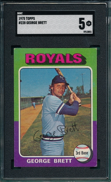 1975 Topps #228 George Brett SGC 5 *Rookie*