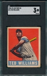 1948-49 Leaf #76 Ted Williams SGC 3