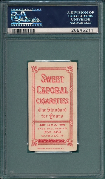 1909-1911 T206 Conroy, Bat, Sweet Caporal Cigarettes PSA 4