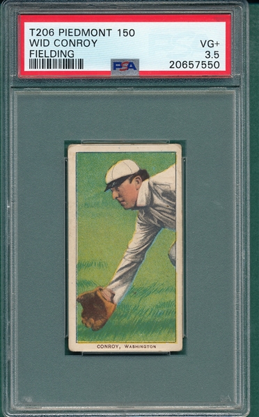 1909-1911 T206 Conroy, Fielding, Piedmont Cigarettes PSA 3.5