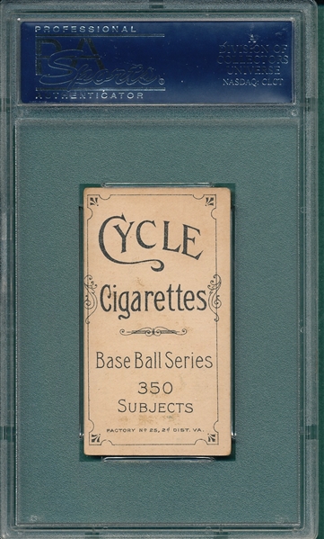 1909-1911 T206 Cravath Cycle Cigarettes PSA 5