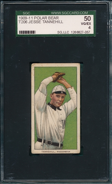 1909-1911 T206 Tannehill, Jesse, Polar Bear SGC 50