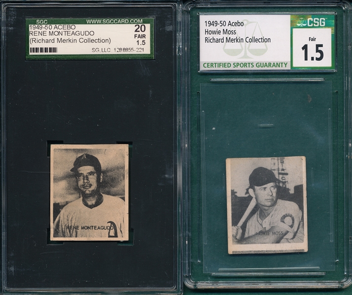 1949-50 Acebo Moss CSG 1.5 & Monteagudo SGC 20, Lot of (2)