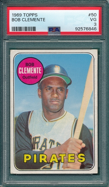 1969 Topps #50 Bob Clemente PSA 3