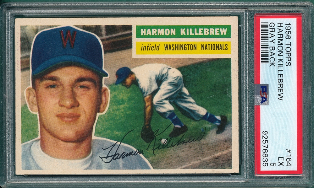 1956 Topps #164 Harmon Killebrew PSA 5 *Gray*