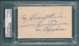 Jesse Owens, Cut Signature, PSA/DNA Authentic