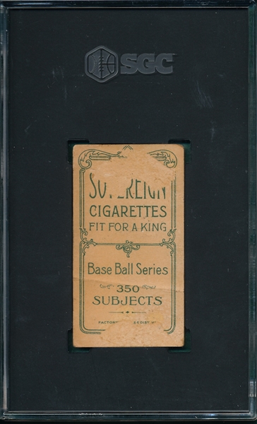 1909-1911 T206 Cravath Sovereign Cigarettes SGC 1