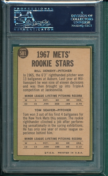 1967 Topps #581 Tom Seaver PSA 4 *Rookie*