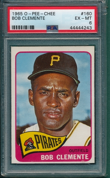 1965 O-Pee-Chee Bob Clemente PSA 6