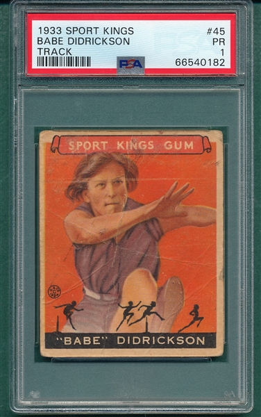 1933 Sport Kings #45 Babe Didrickson PSA 1