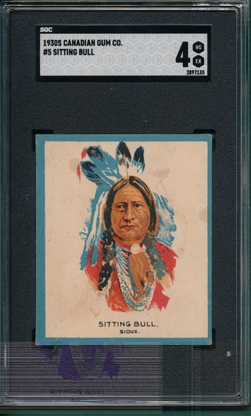 1930's #5 Sitting Bull, Canadian Gum SGC 4