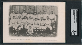 1906 Columbus Baseball Team, PC, SGC 3