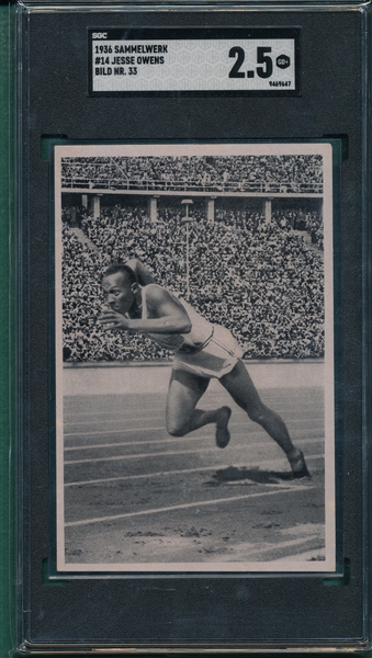 1936 Sammelwerk #14 Jesse Owens SGC 2.5