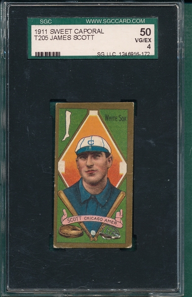 1911 T205 Scott Sweet Caporal Cigarettes SGC 50