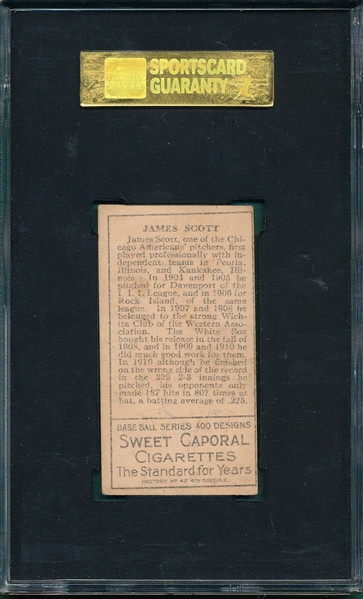 1911 T205 Scott Sweet Caporal Cigarettes SGC 50