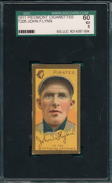 1911 T205 Flynn Piedmont Cigarettes SGC 60