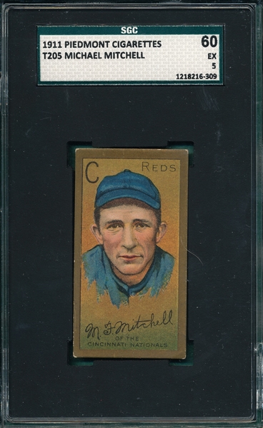 1911 T205 Mitchell Piedmont Cigarettes SGC 60