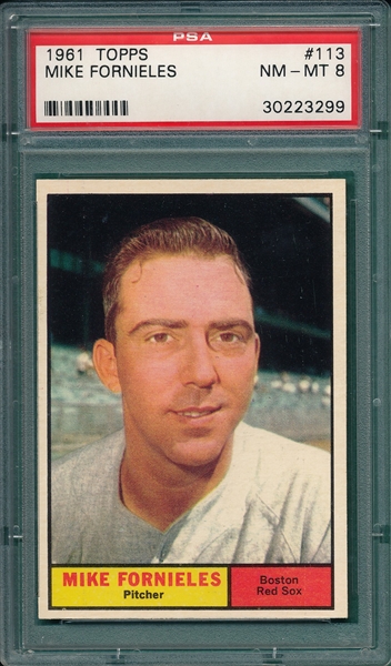 1961 Topps #113 Mike Fornieles PSA 8