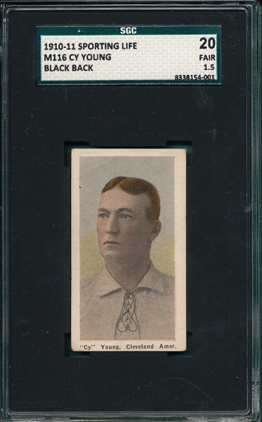 1910-11 M116 Cy Young SGC 20 *Black* 