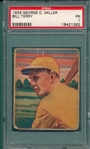 1933 George C. Miller Bill Terry PSA 1