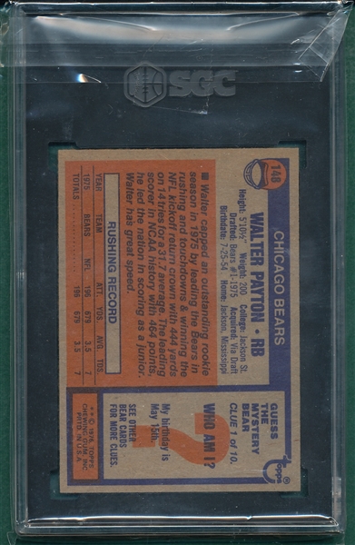 1976 Topps #148 Walter Payton SGC 5.5 *Rookie*