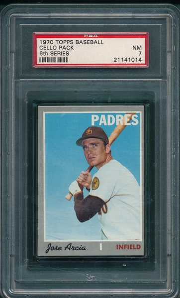 1970 Topps Unopened Cello Pack PSA 7 *6th Series*